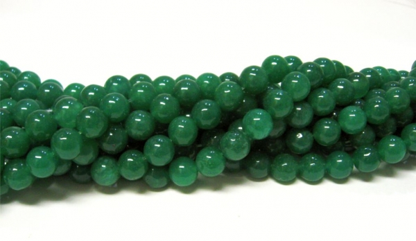 Jade Grün 10 mm Kugel Strang Edelstein Strang